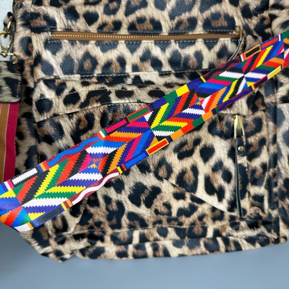 Brown Cheetah Fashionable Backpack - Picture 3 of 12